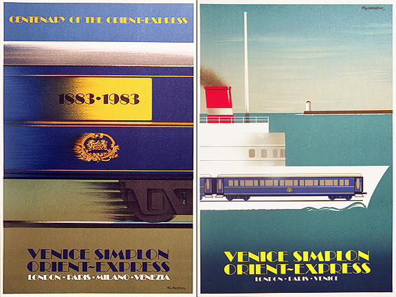 ベッソン監督直筆サイン入り「サブウェイ」本国フランス版メトロサイズポスター VENICE SIMPLON - ORIENT-EXPRESS. Original, vintage, poster by