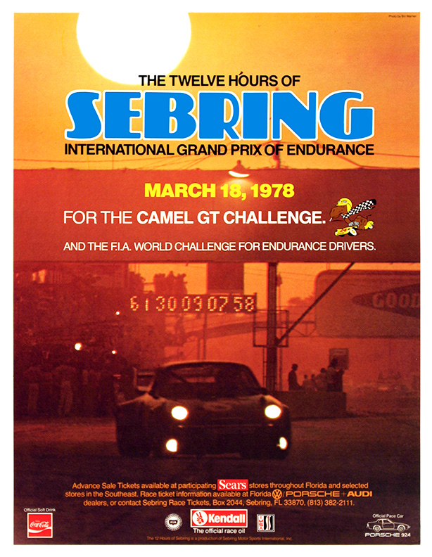 Porsche Blechschild Sebring Plakat USA 20 x 15 cm Museum Edition fabrikneu 